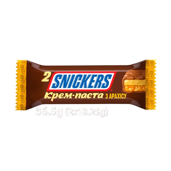 SNICKERS З КРЕМ-ПАСТОЮ З АРАХІСУ
